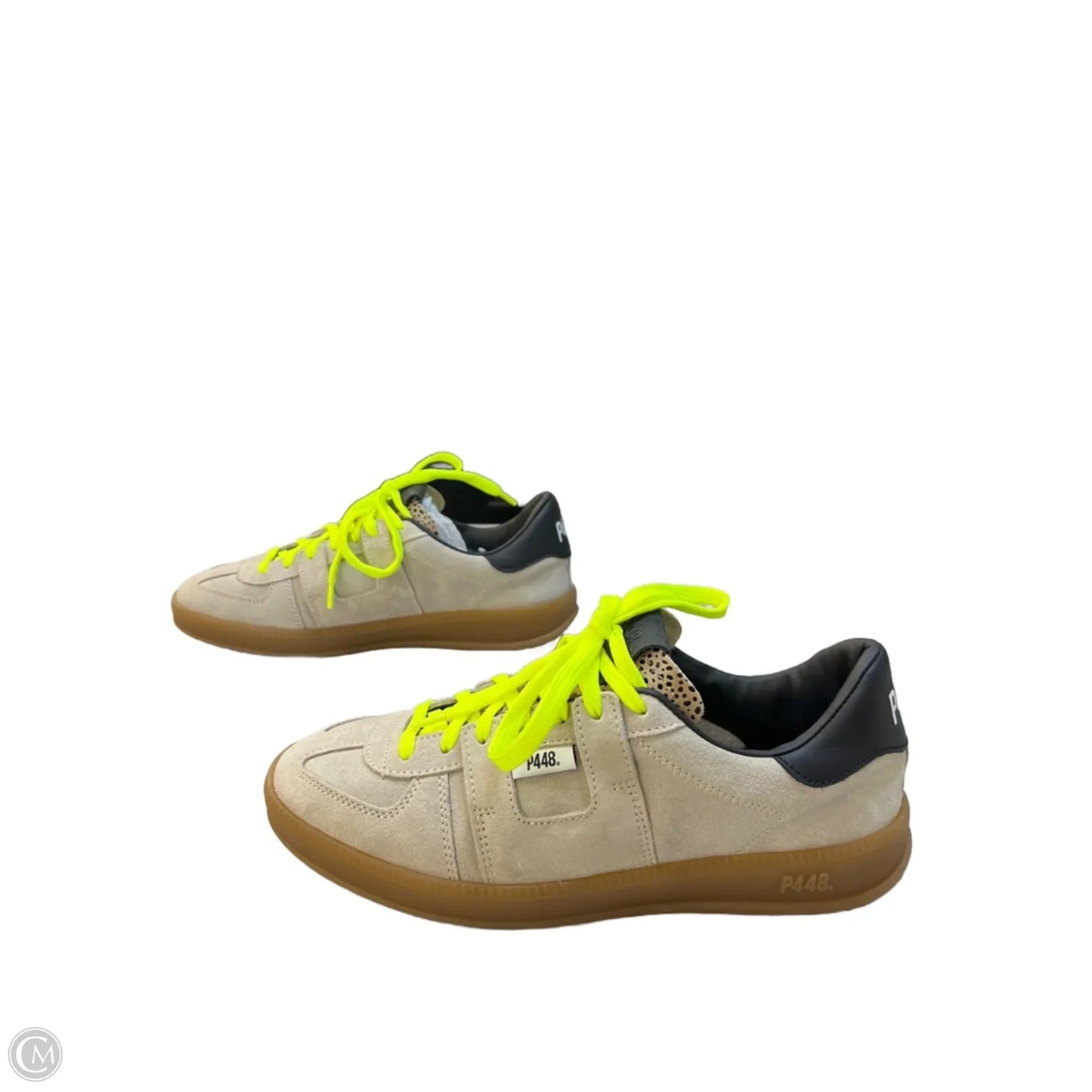 Shoes Sneakers By P448 In Grey & Yellow, Size: 8.5