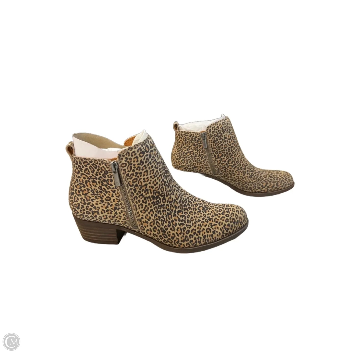 Boots Ankle Flats By Lucky Brand In Animal Print, Size: 8.5
