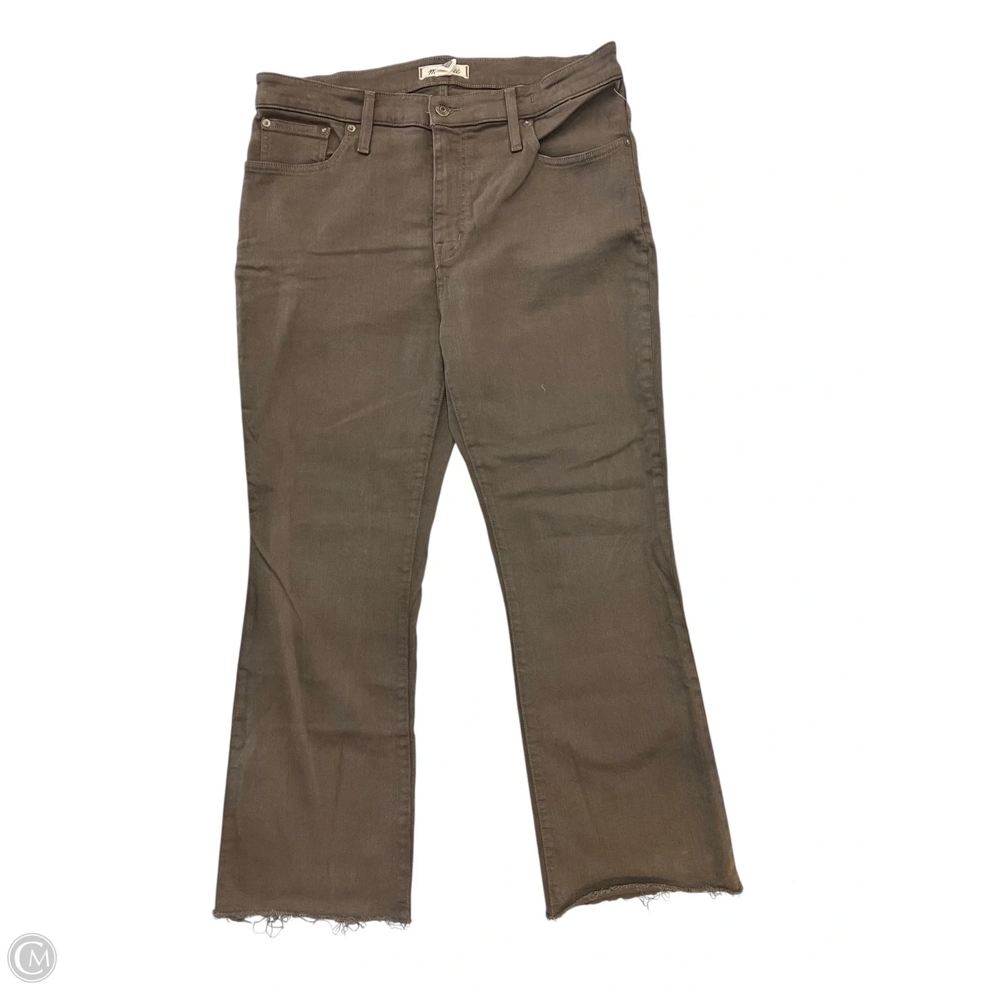 Jeans Boot Cut By Madewell In Brown Denim, Size: 12