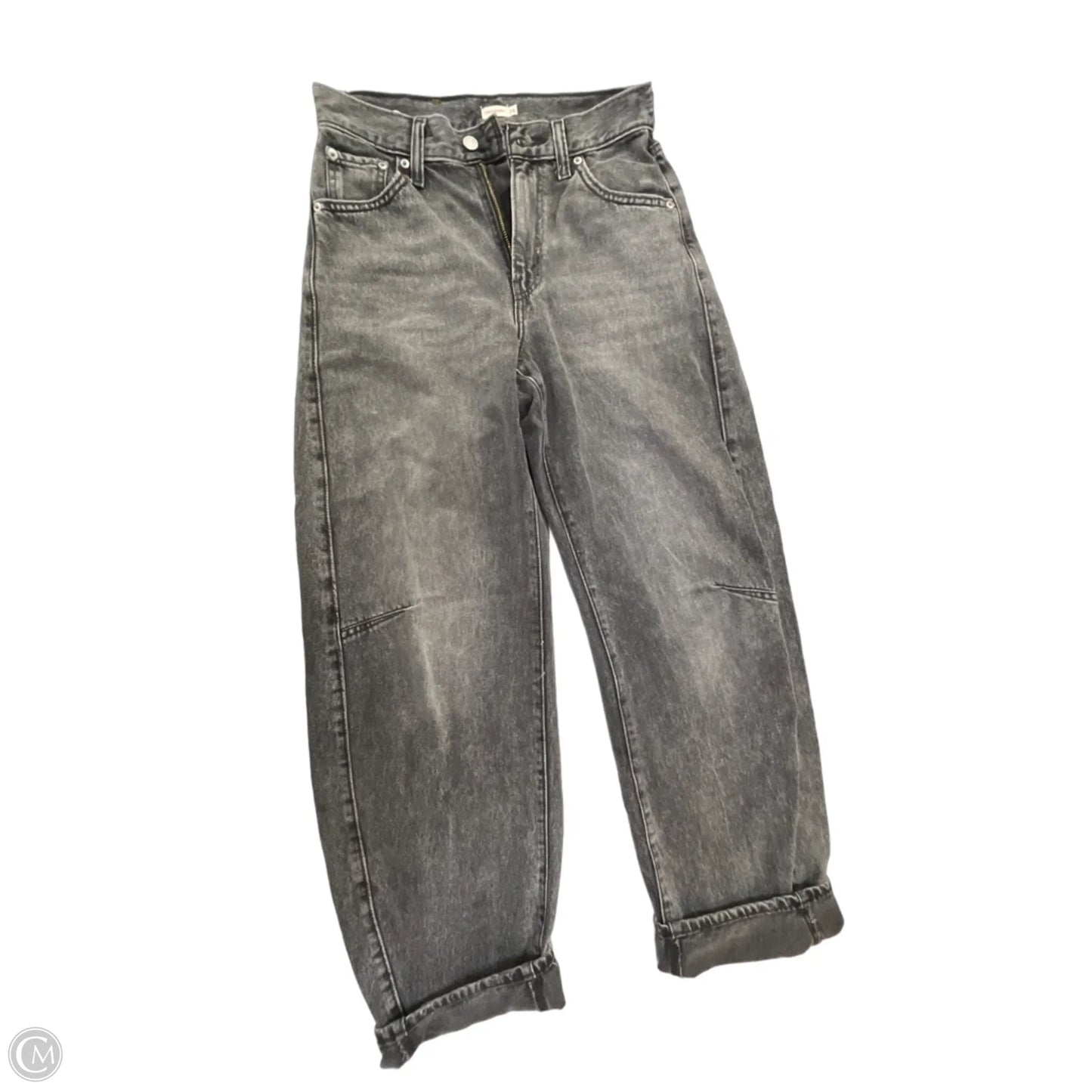 Jeans Boyfriend By Levis In Black Denim, Size: 2