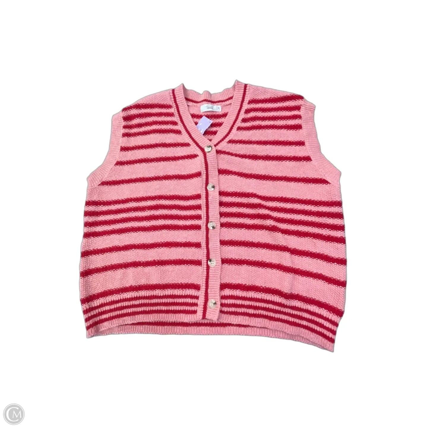 Vest Sweater By Talulah In Striped Pattern, Size: S