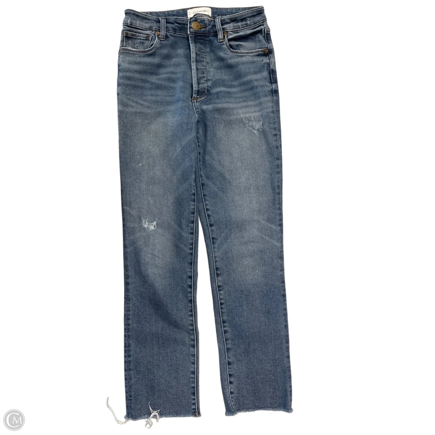 Jeans Straight By Evereve In Blue Denim, Size: 2
