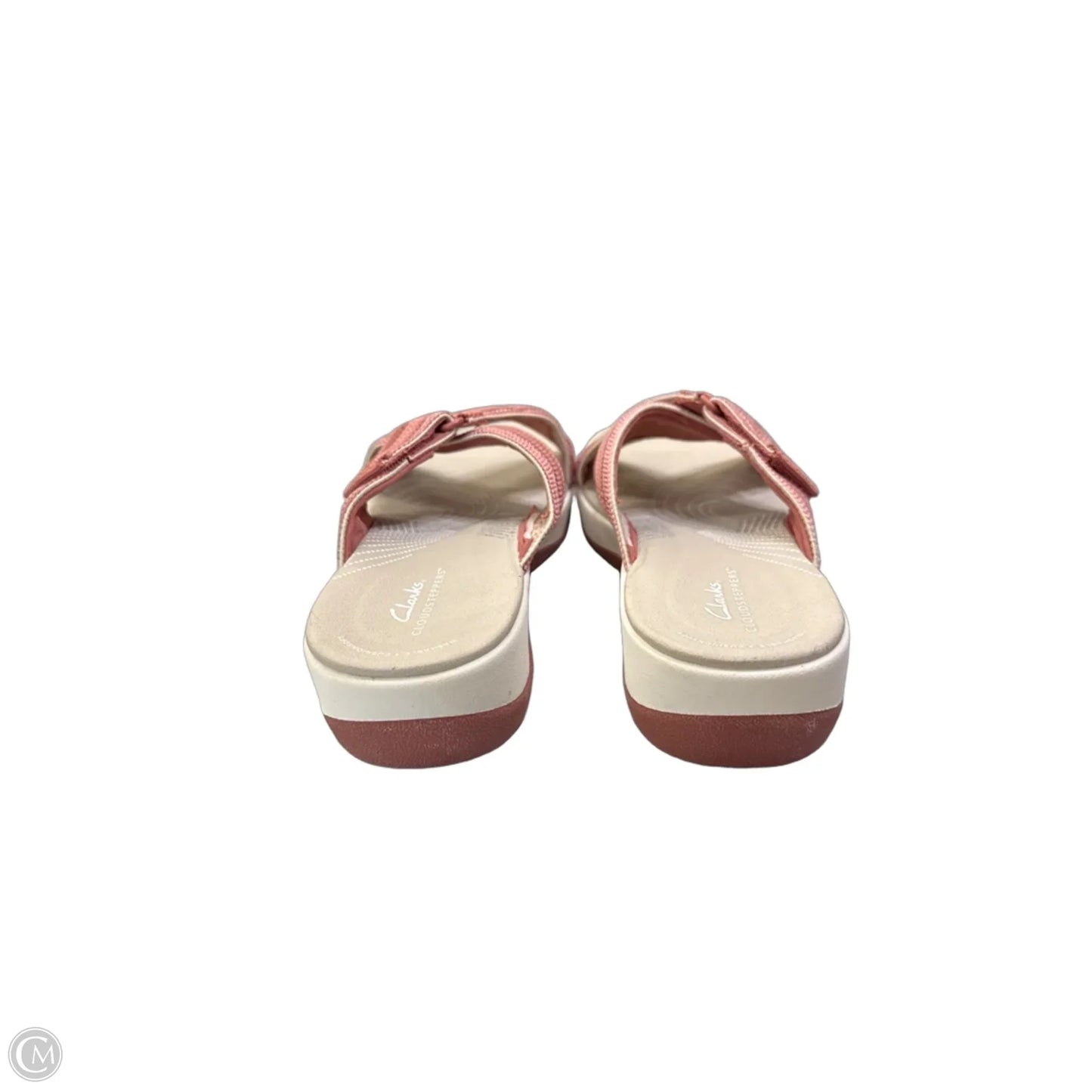 Sandals Flats By Clarks In Grey & Pink, Size: 10