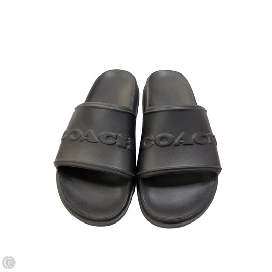 Sandals Designer By Coach In Black, Size: 7