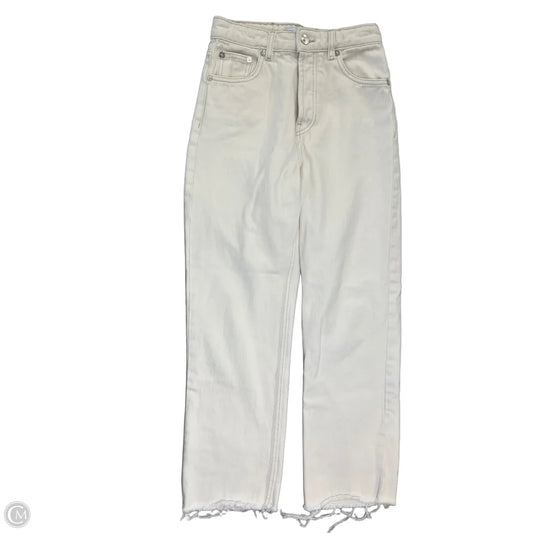 Jeans Cropped By Zara In Ivory, Size: 4