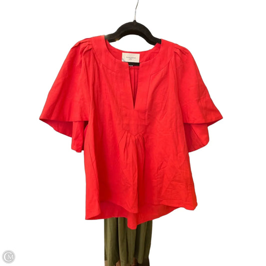 Blouse Short Sleeve By Pomander Place In Red, Size: S