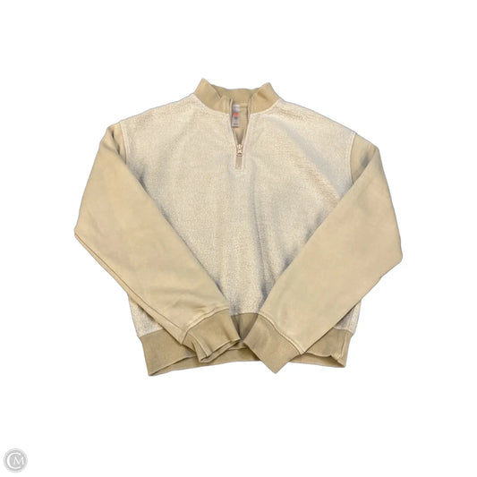 Sweatshirt Collar By Mono B In Tan, Size: S