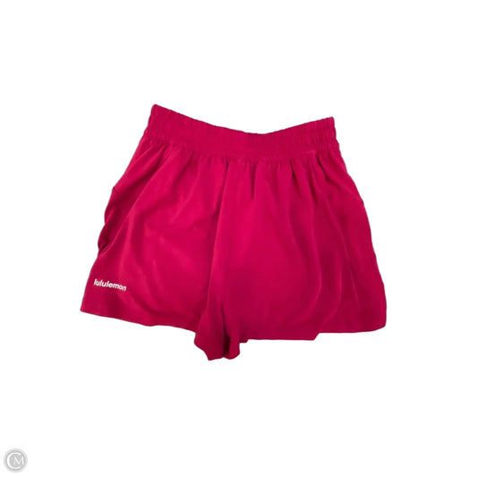 Athletic Shorts By Lululemon In Red, Size: Xxs