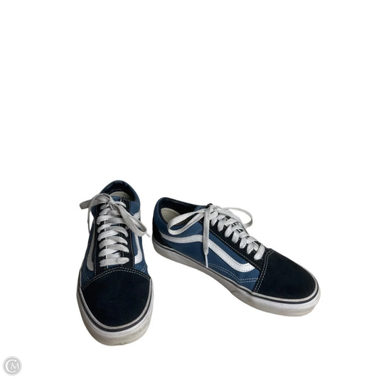 Shoes Sneakers By Vans In Blue & White, Size: 8