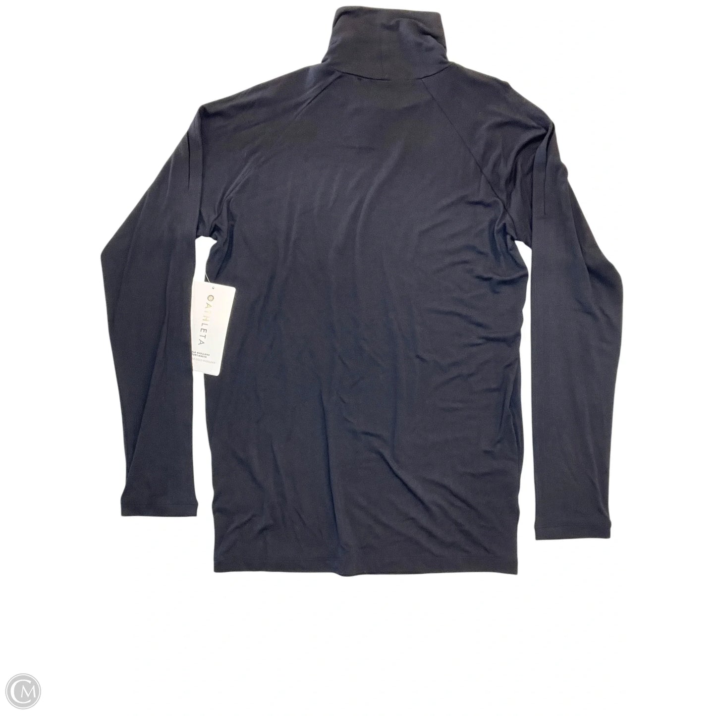 Athletic Top Long Sleeve Collar By Athleta In Black, Size: Xs