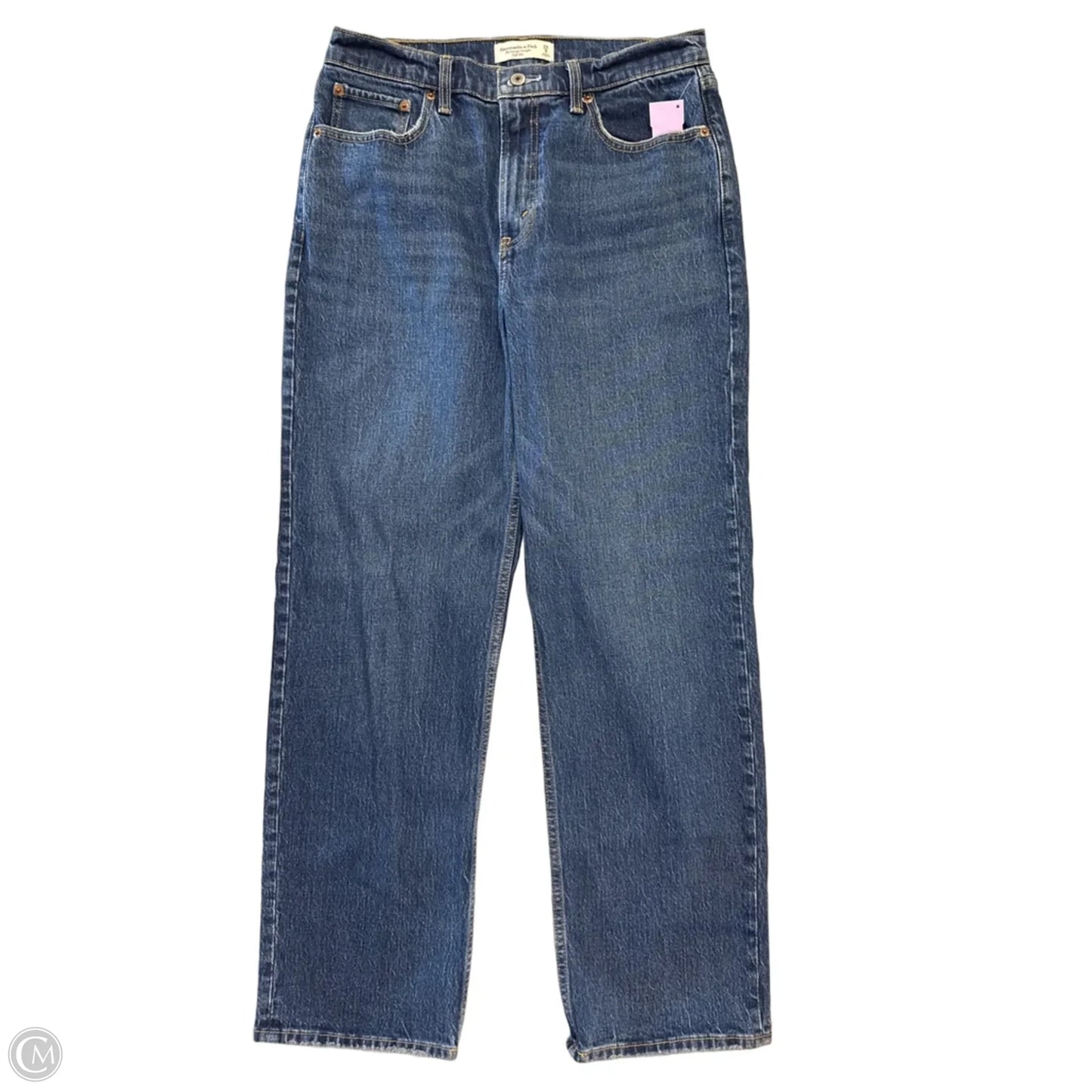Jeans Straight By Abercrombie And Fitch In Blue Denim, Size: 8l