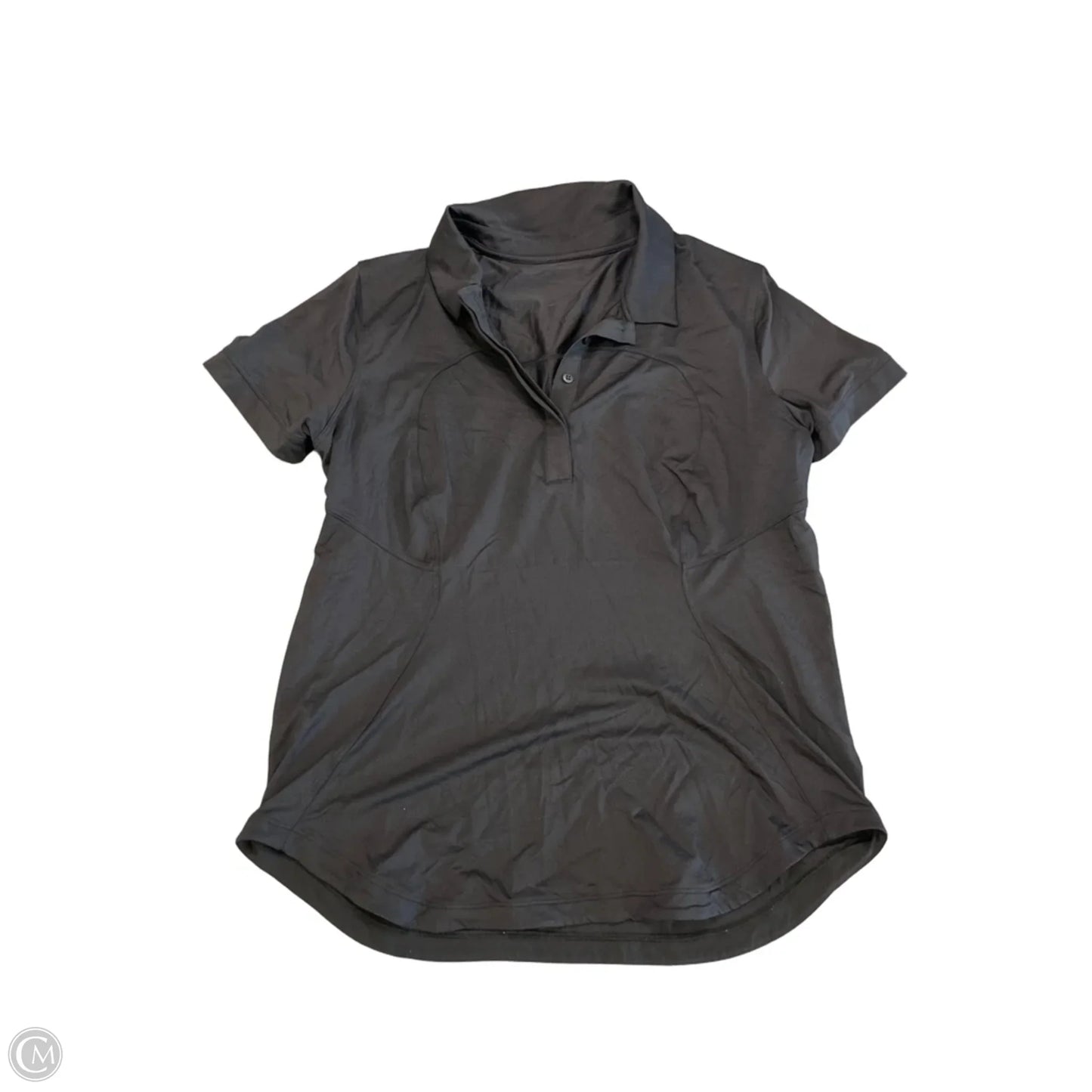 Athletic Top Short Sleeve By Lululemon In Black, Size: M