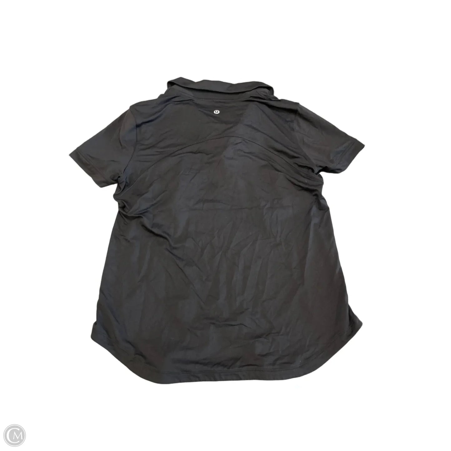 Athletic Top Short Sleeve By Lululemon In Black, Size: M