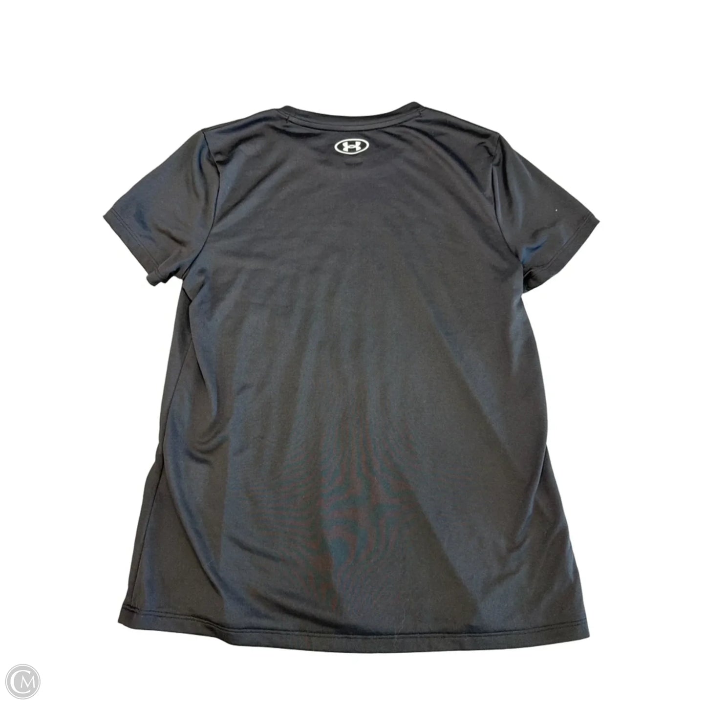 Athletic Top Short Sleeve By Under Armour In Black, Size: S