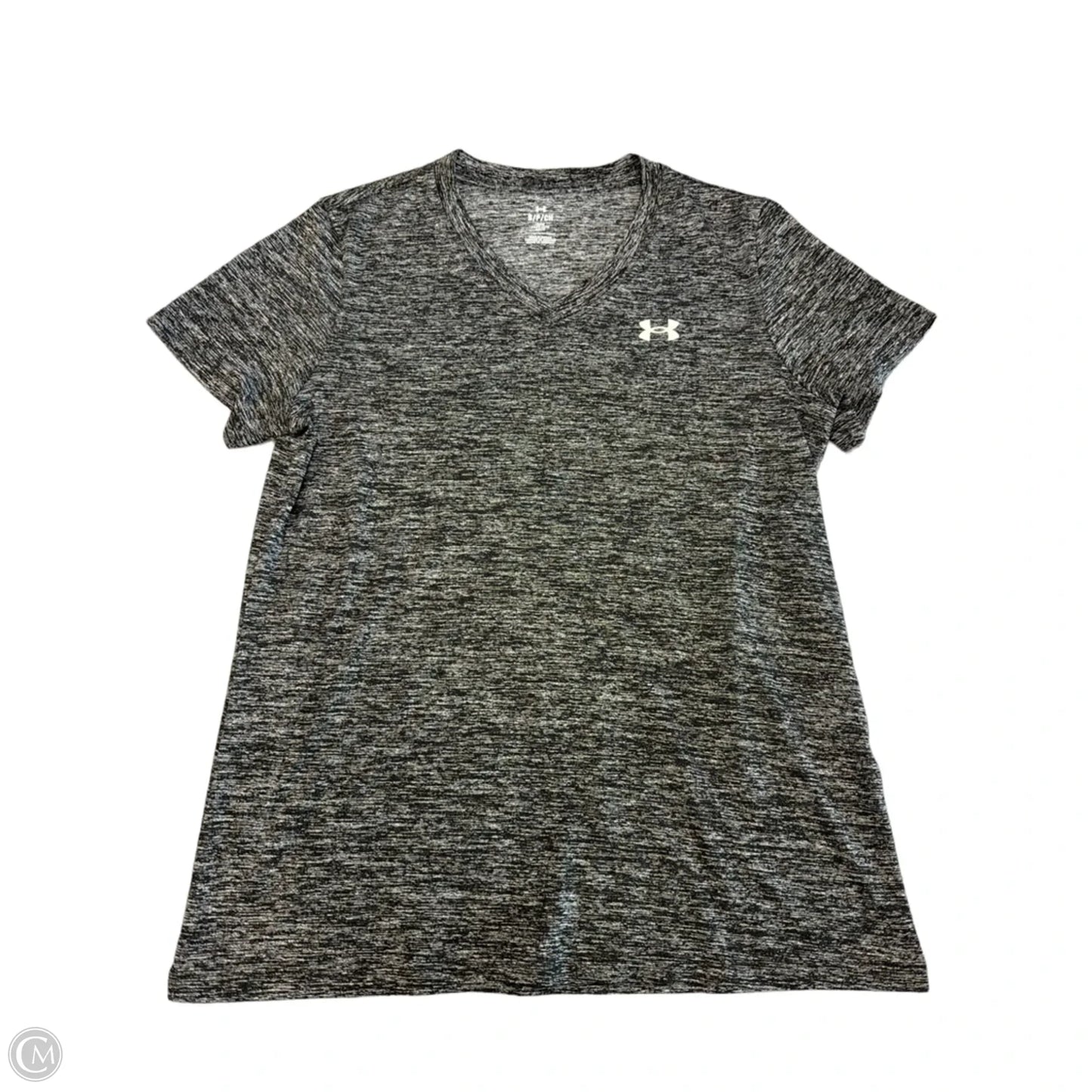 Athletic Top Short Sleeve By Under Armour In Grey, Size: S