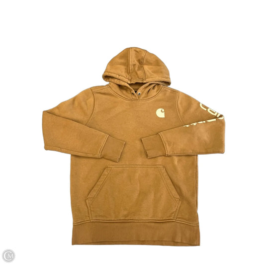 Sweatshirt Hoodie By Carhartt In Brown, Size: S