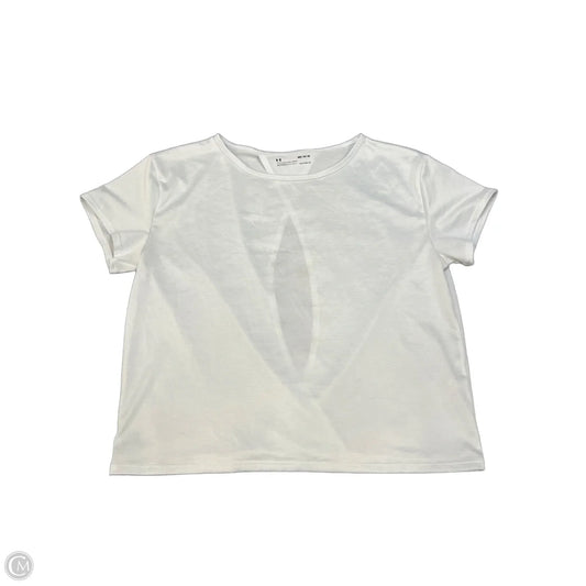 Athletic Top Short Sleeve By Under Armour In White, Size: M