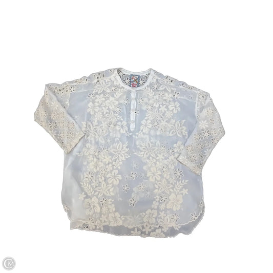 Top Long Sleeve Designer By Johnny Was In White, Size: Xs