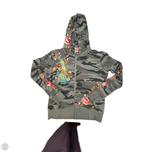 Sweatshirt Designer By Johnny Was In Camouflage Print, Size: Xs