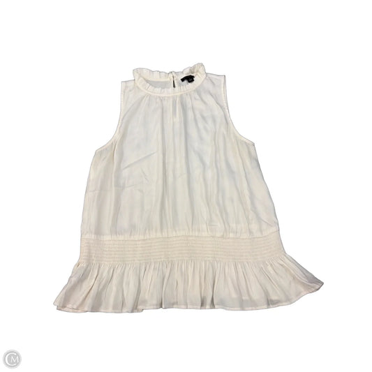 Blouse Sleeveless By Ann Taylor In Cream, Size: S