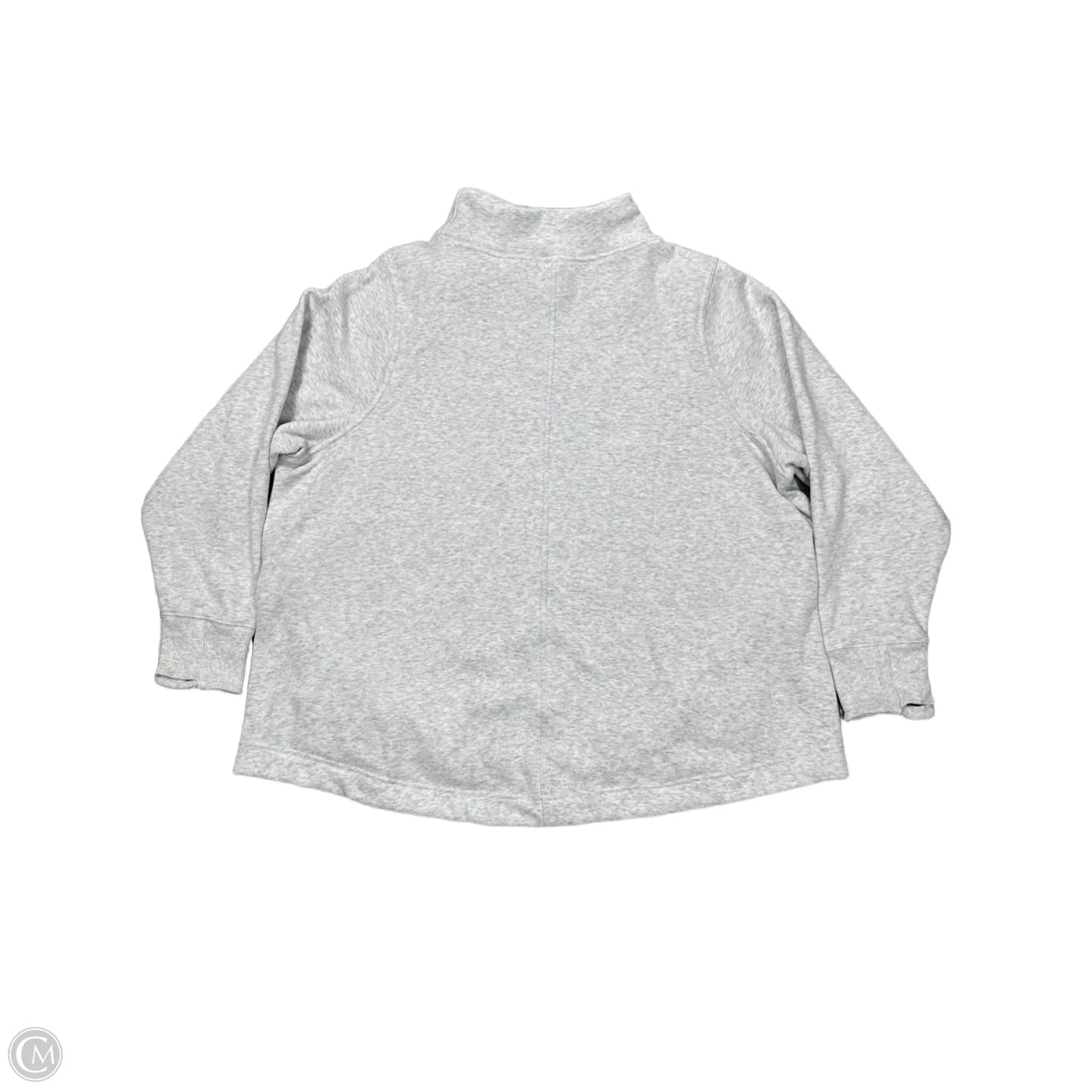 Athletic Top Long Sleeve Collar By Athleta In Grey, Size: 2x