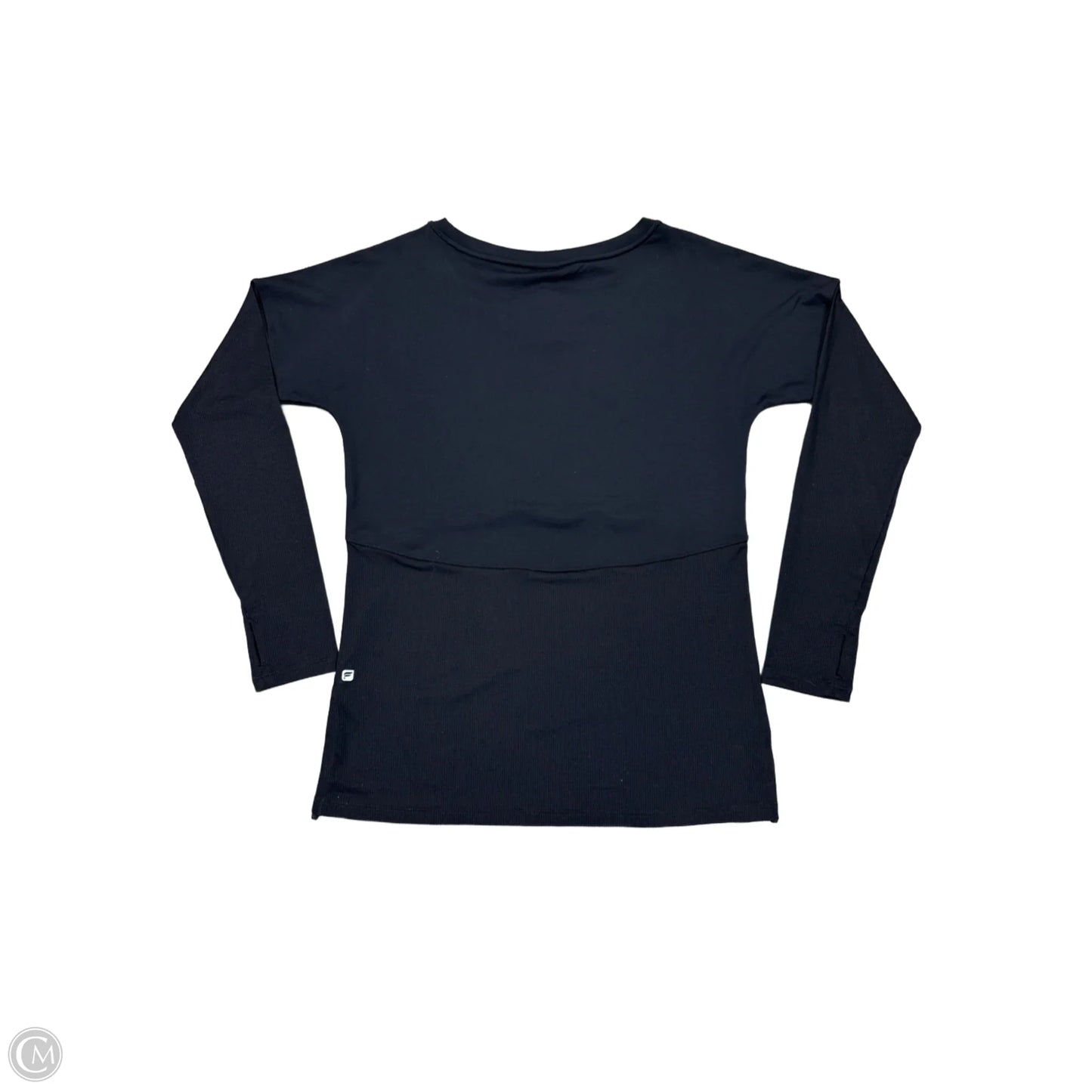 Athletic Top Long Sleeve Crewneck By Fabletics In Black, Size: L
