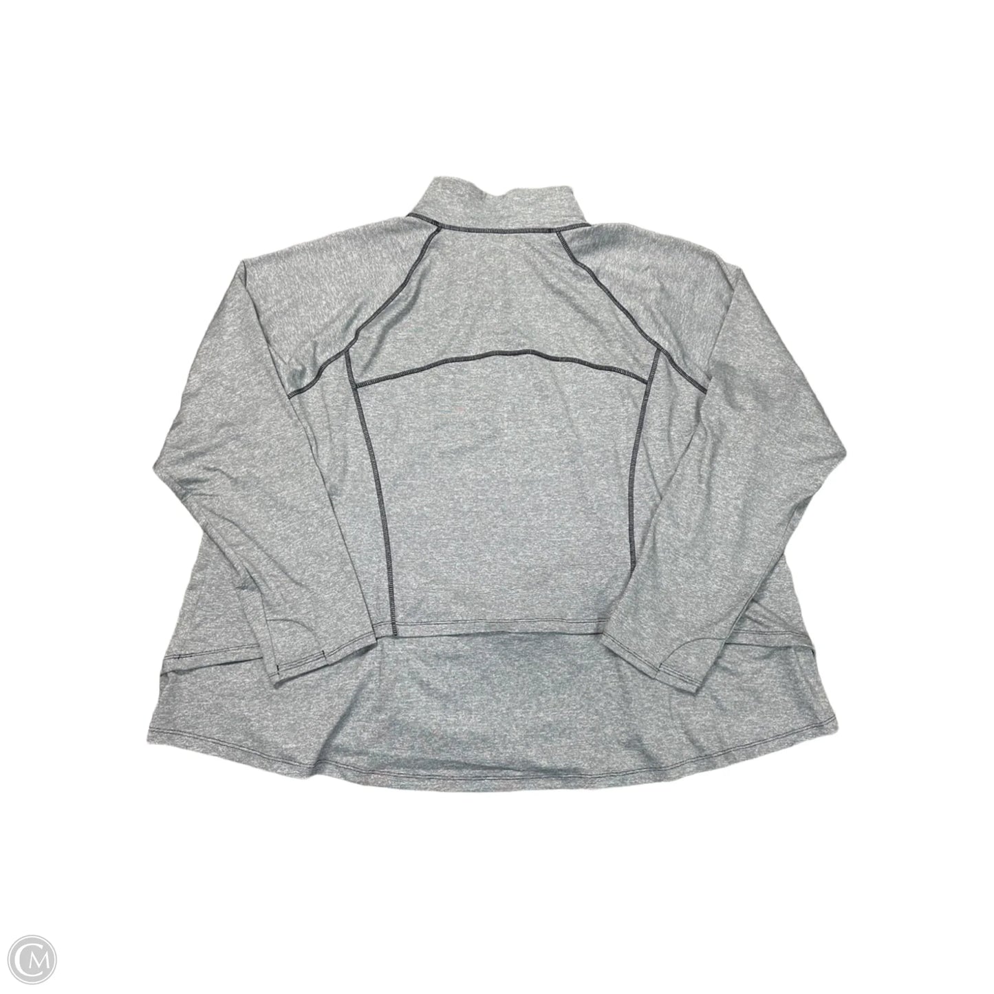 Athletic Top Long Sleeve Collar By Tek Gear In Grey, Size: 4x