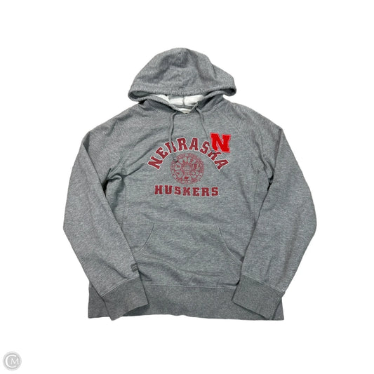 Athletic Sweatshirt Hoodie By JANSPORT In Grey, Size: M
