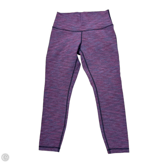 Athletic Leggings Capris By Lululemon In Pink & Purple, Size: M