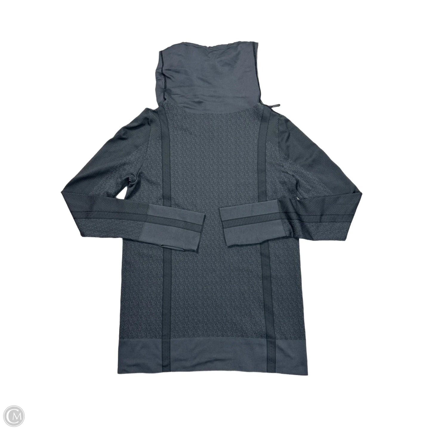 Athletic Top Long Sleeve Collar By Under Armour In Grey, Size: S