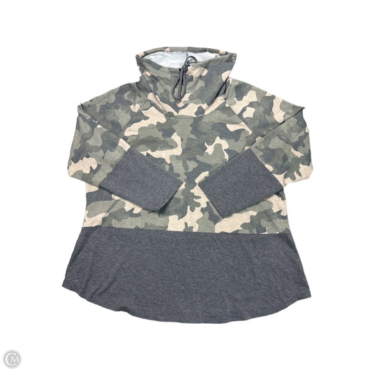 Sweatshirt Collar By LA THREADS In Camouflage Print, Size: 2x