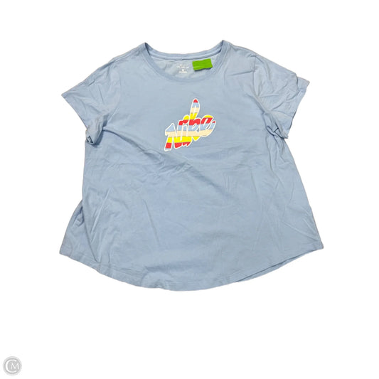 Athletic Top Short Sleeve By Nike Apparel In Blue, Size: 2x
