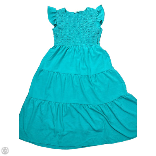 Dress Casual Midi By Blu Pepper In Teal, Size: Xl