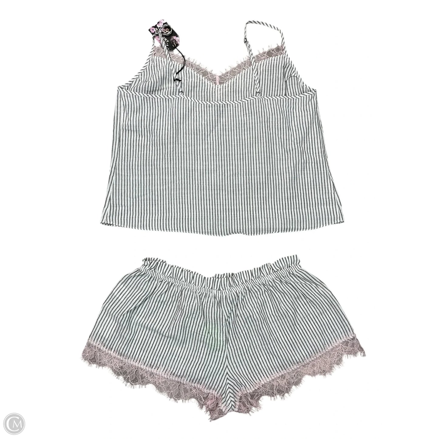 Pajamas 2pc By MIDNIGHT BAKERY In Striped Pattern, Size: L