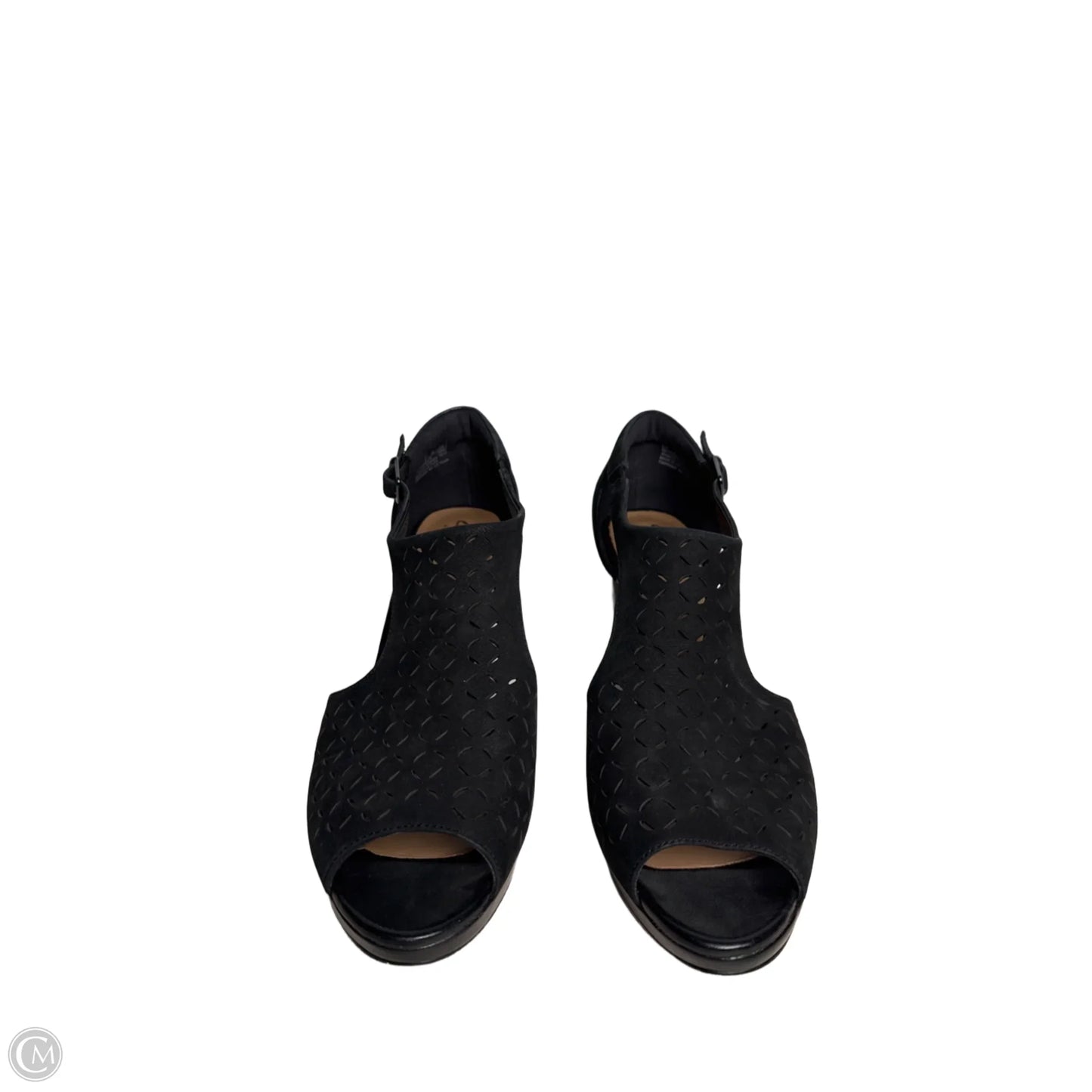 Sandals Heels Block By Clarks In Black, Size: 9.5