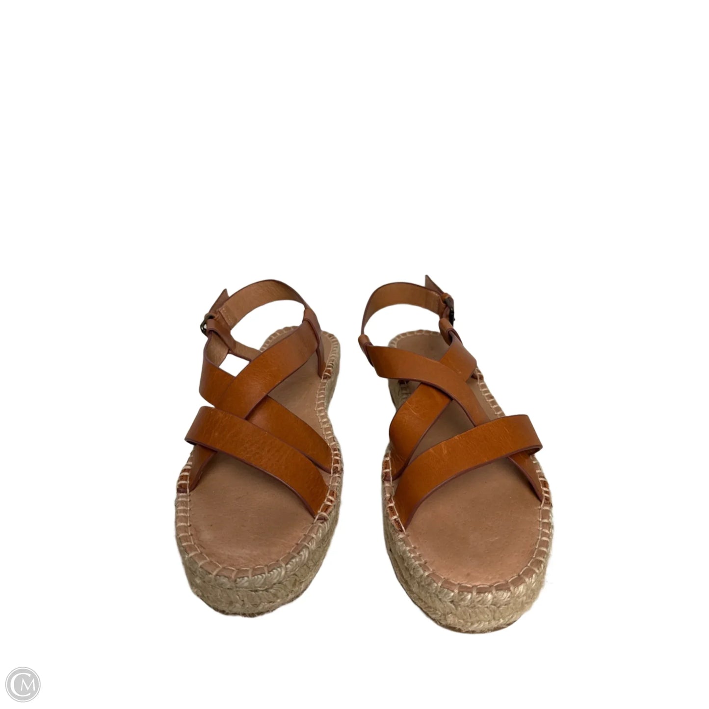 Sandals Heels Platform By Madewell In Tan, Size: 10