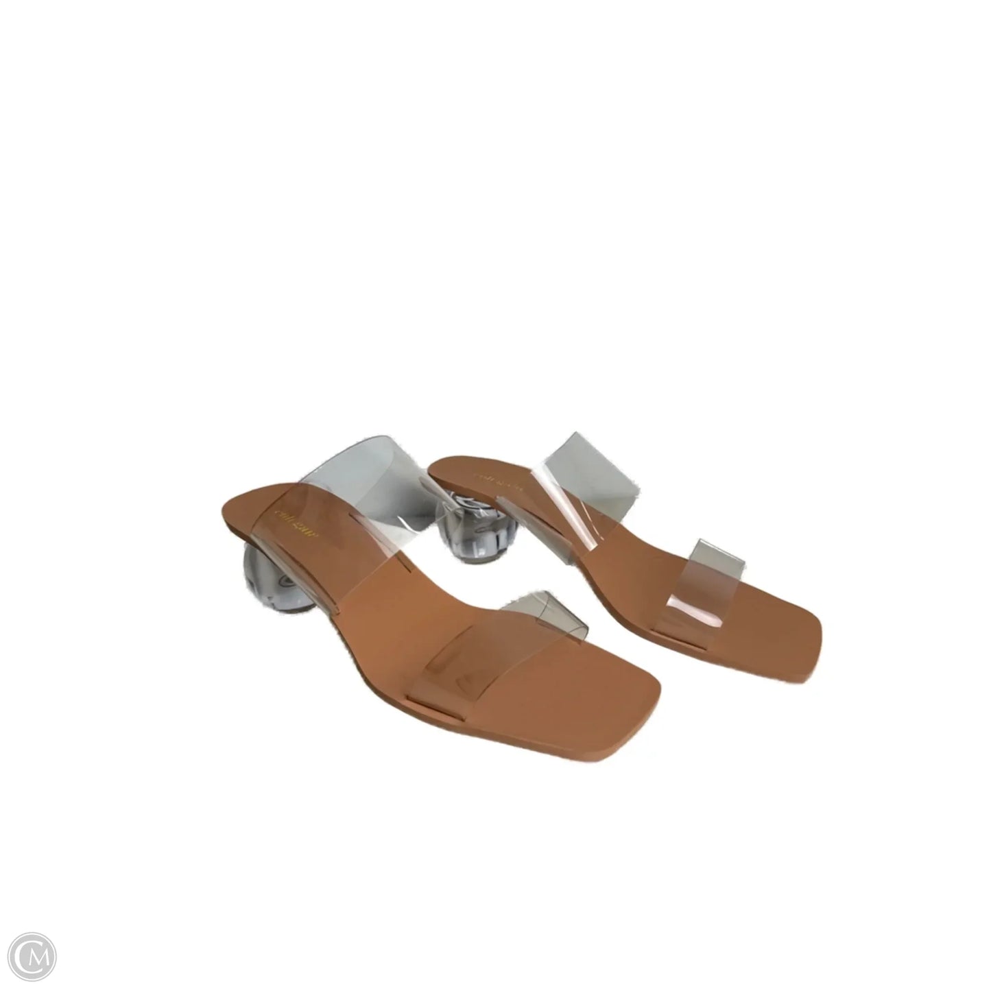 Sandals Heels Block By ULT GAIA  In Clear, Size: 9