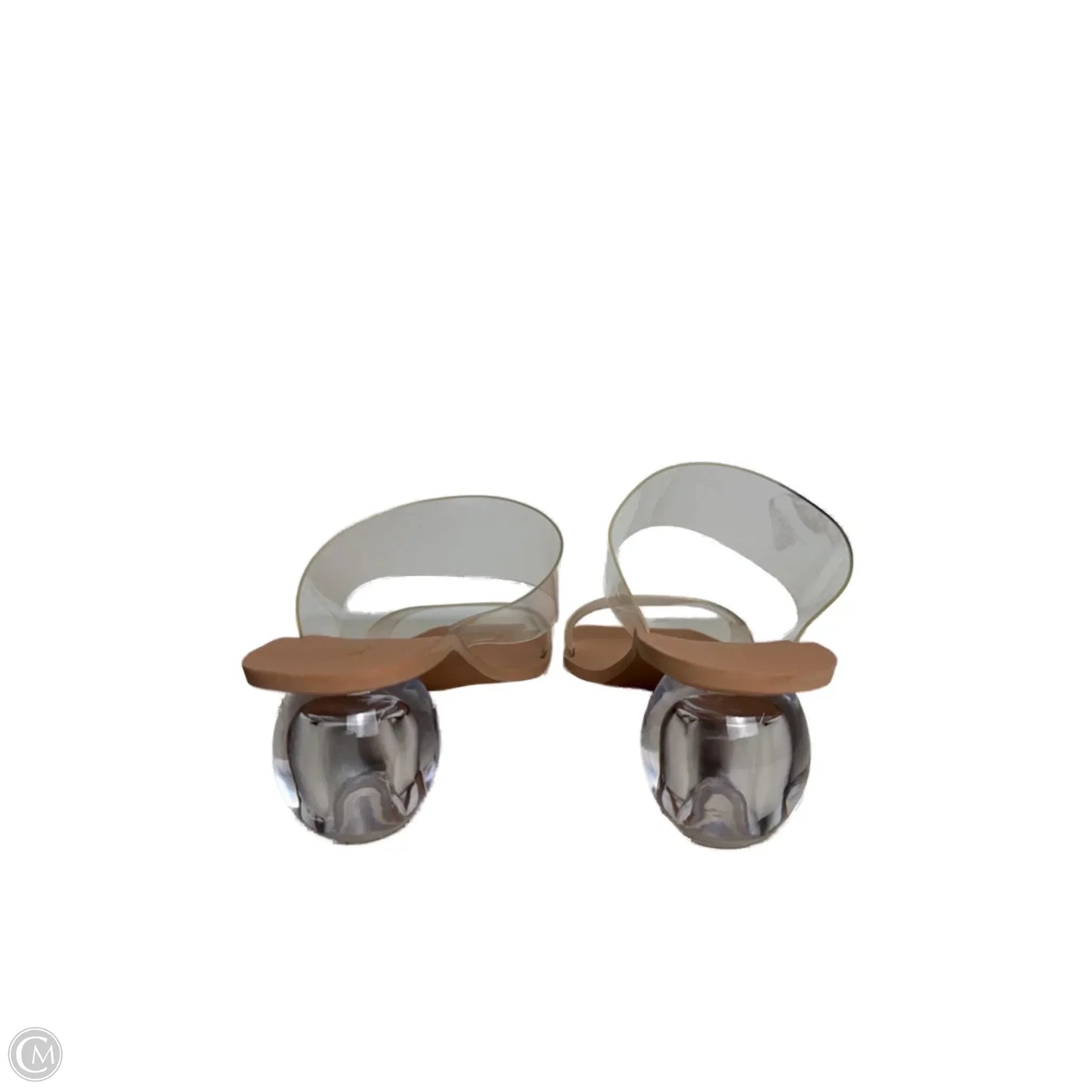 Sandals Heels Block By ULT GAIA  In Clear, Size: 9