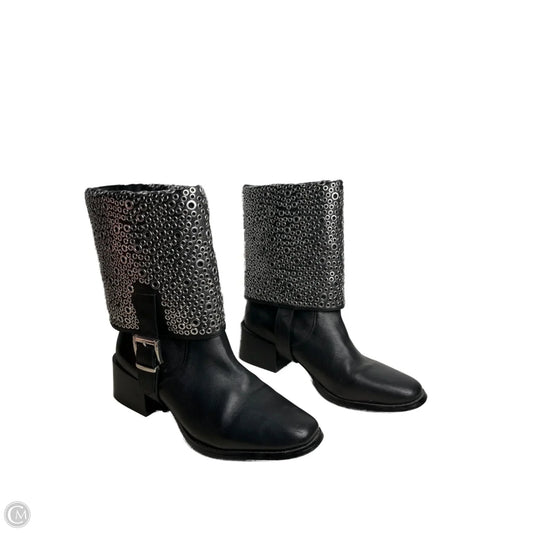 Boots Ankle Heels By Clothes Mentor In Black, Size: 8