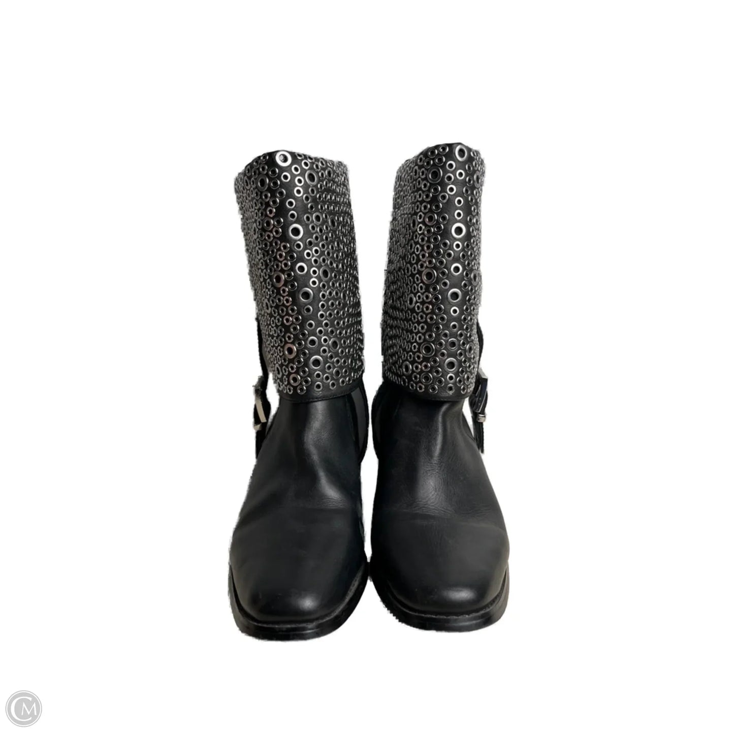 Boots Ankle Heels By Clothes Mentor In Black, Size: 8