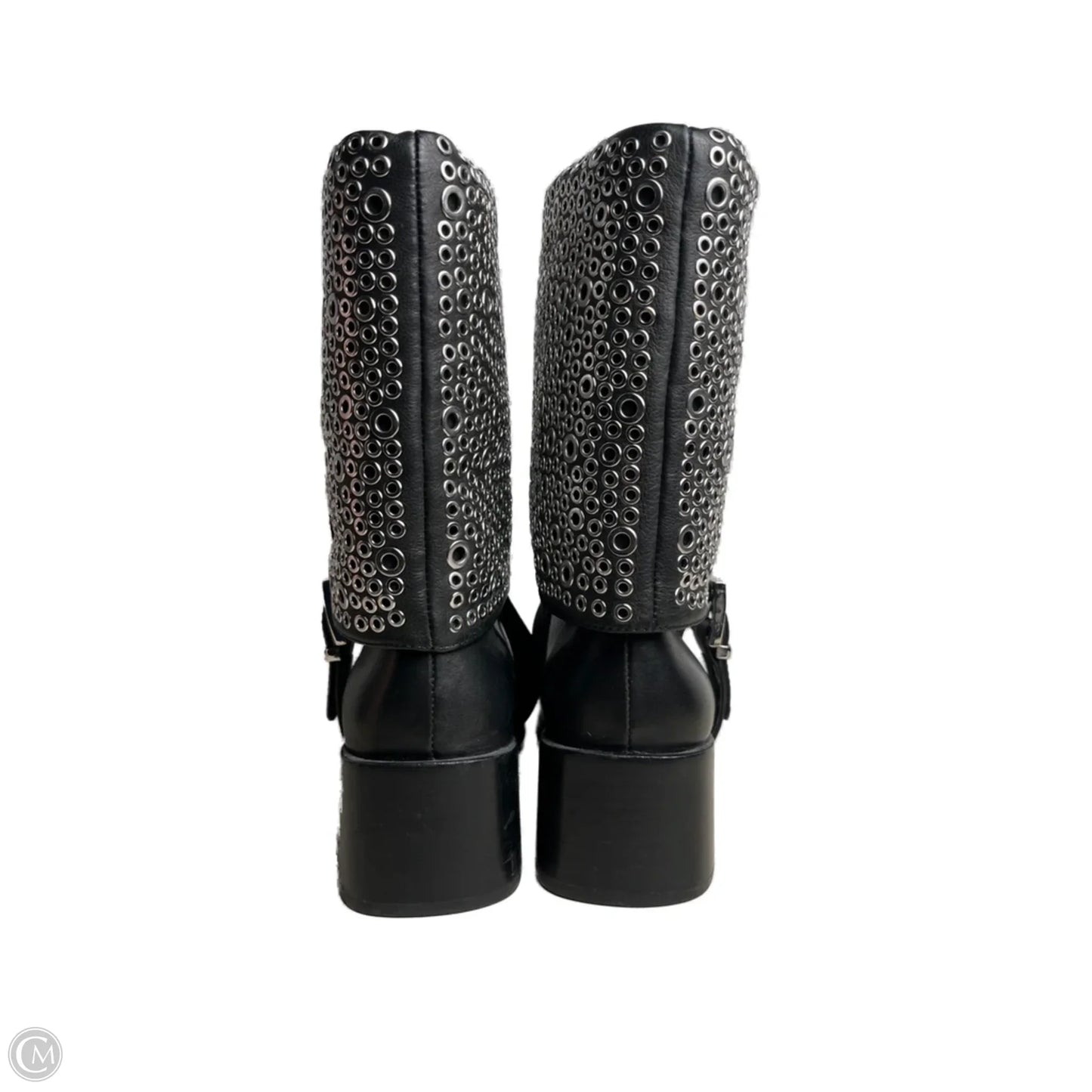 Boots Ankle Heels By Clothes Mentor In Black, Size: 8