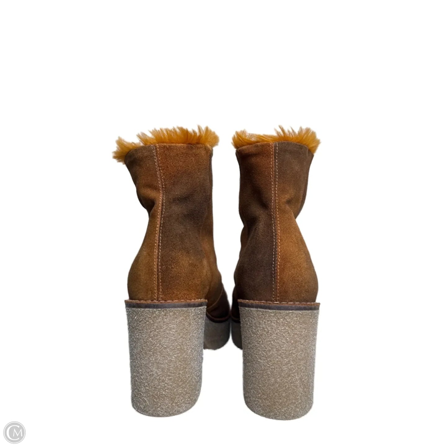 Boots Ankle Heels By MIISTA In Brown, Size: 6.5