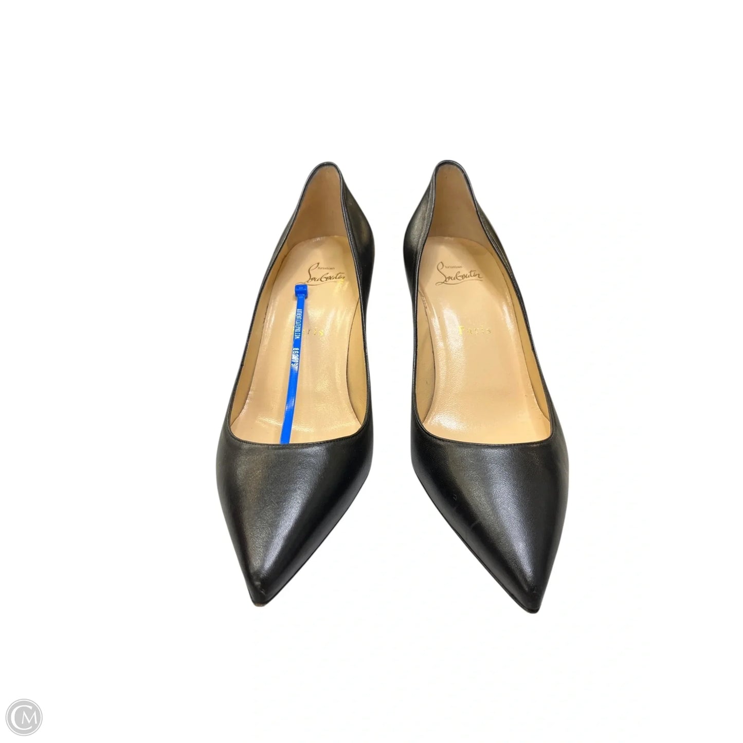 Shoes Luxury Designer By Christian Louboutin In Black, Size: 9.5