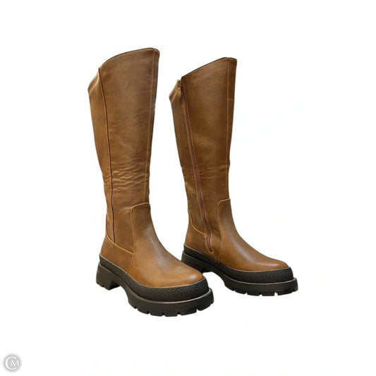 Boots Mid-calf Flats By Dream Pairs In Brown, Size: 5