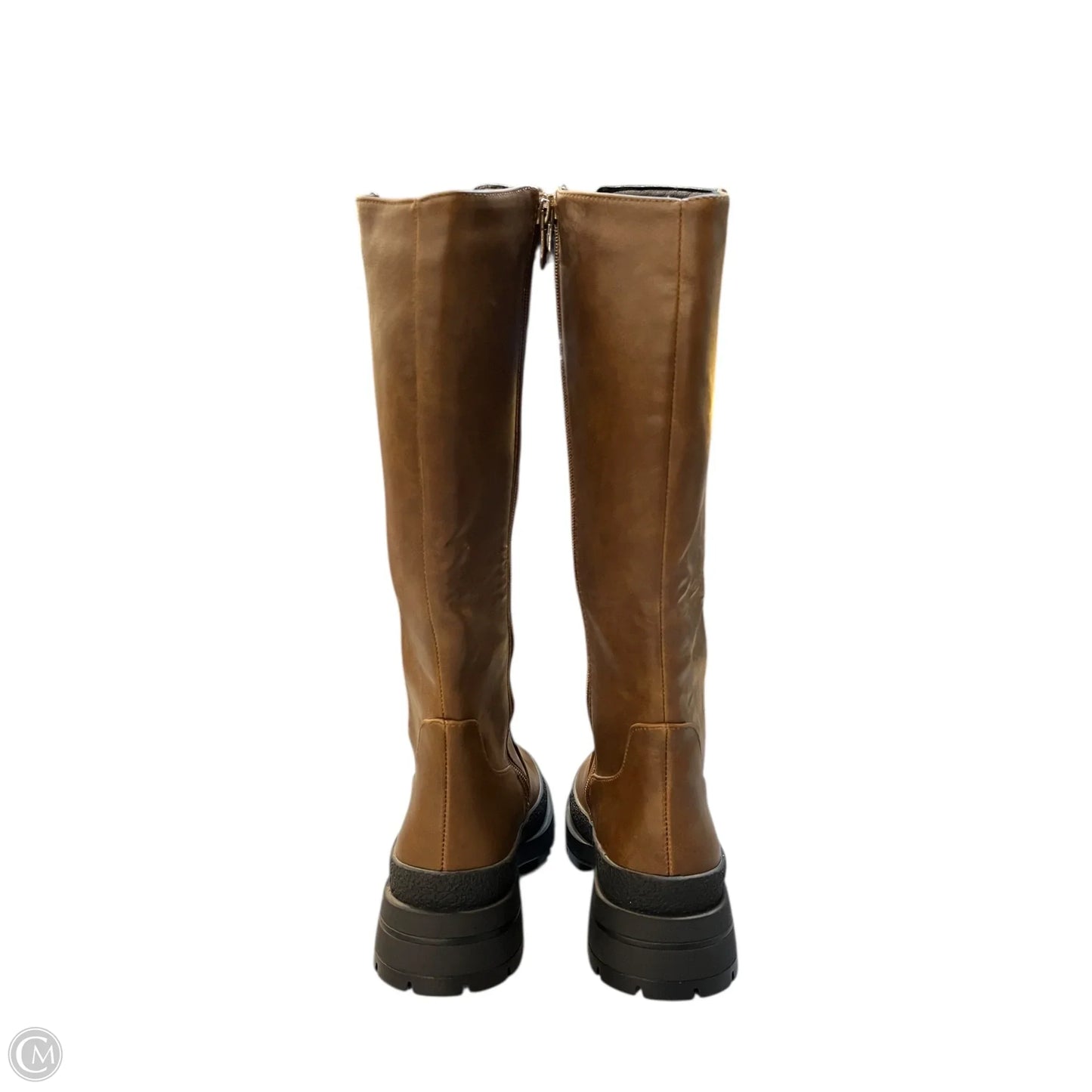 Boots Mid-calf Flats By Dream Pairs In Brown, Size: 5