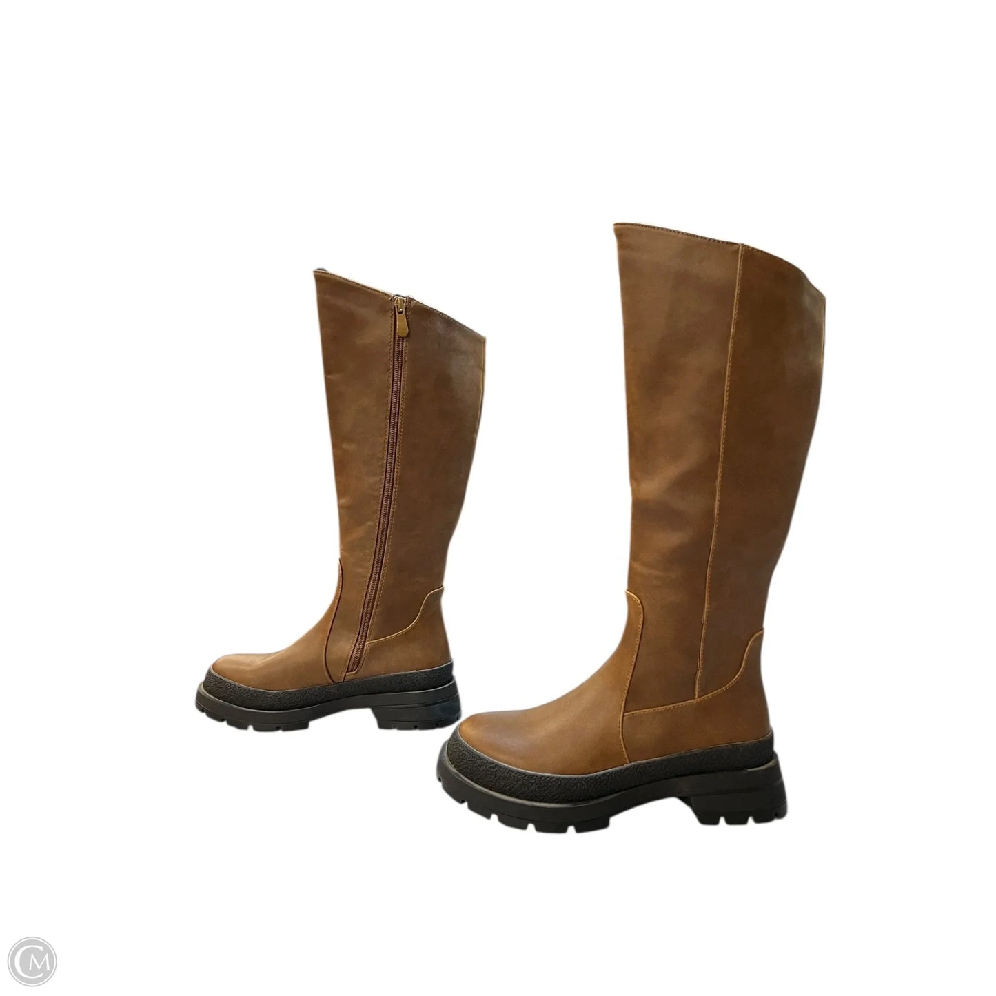 Boots Mid-calf Flats By Dream Pairs In Brown, Size: 5