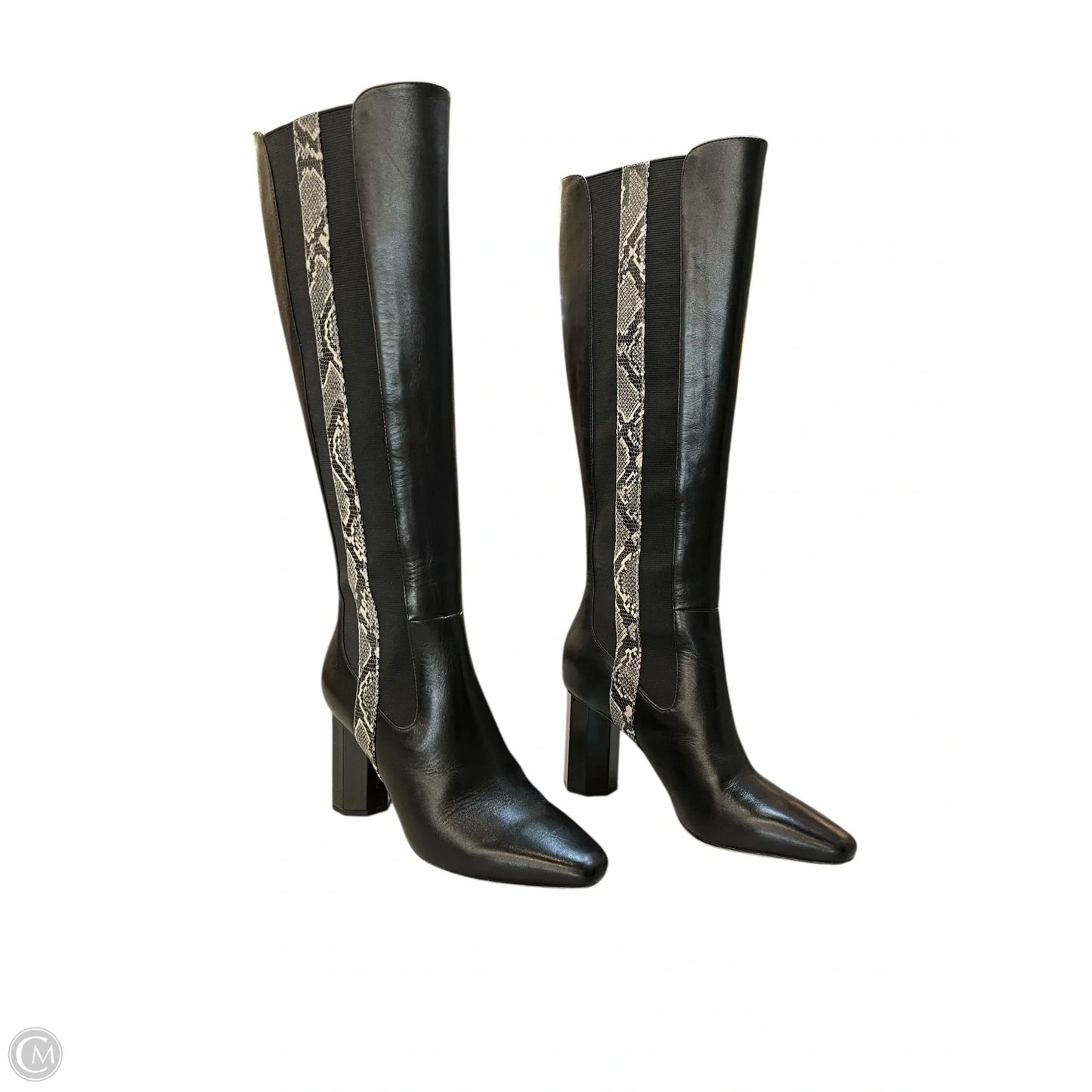 Boots Knee Heels By Donald Pliner In Black, Size: 5.5