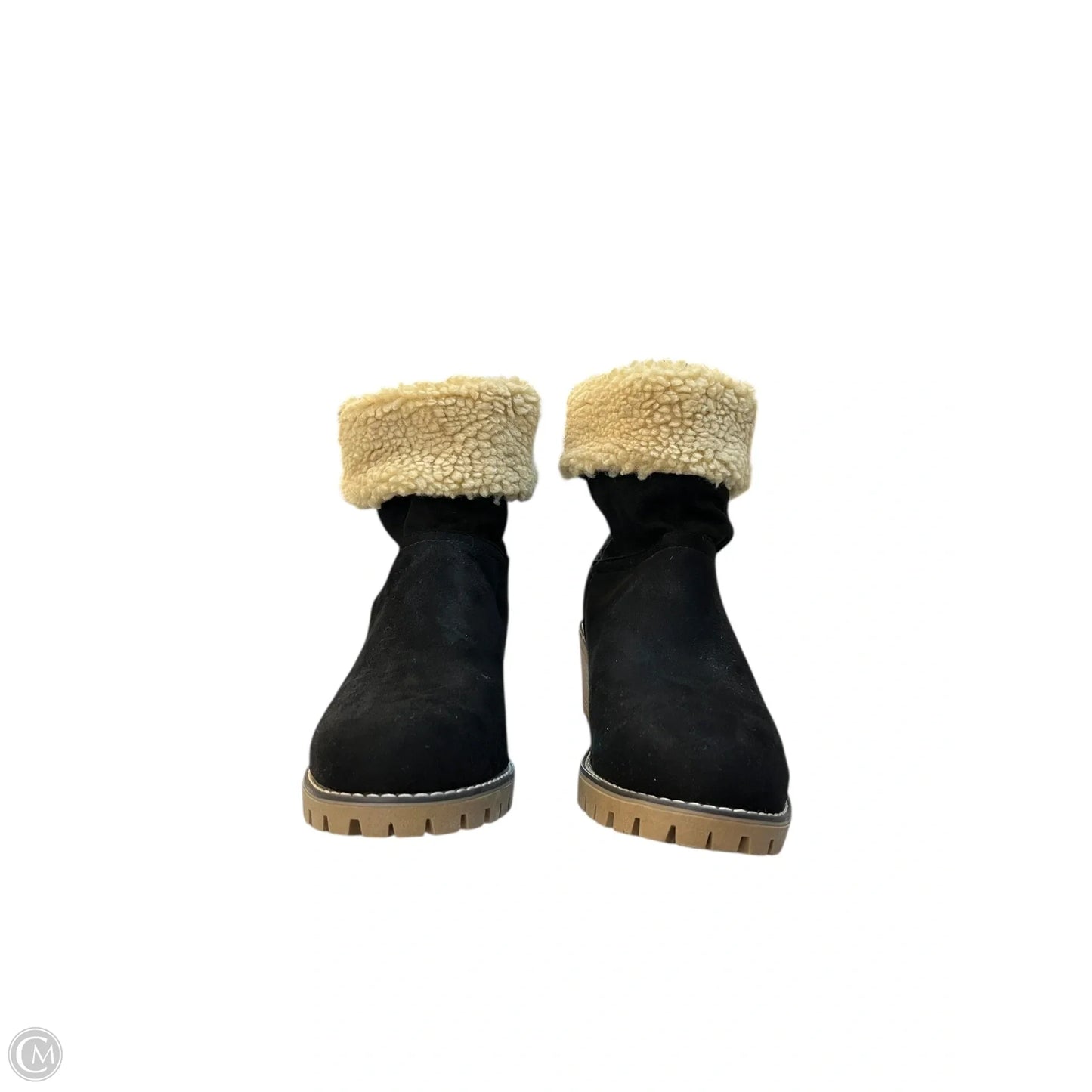 Boots Ankle Heels By Clothes Mentor In Black, Size: 8.5