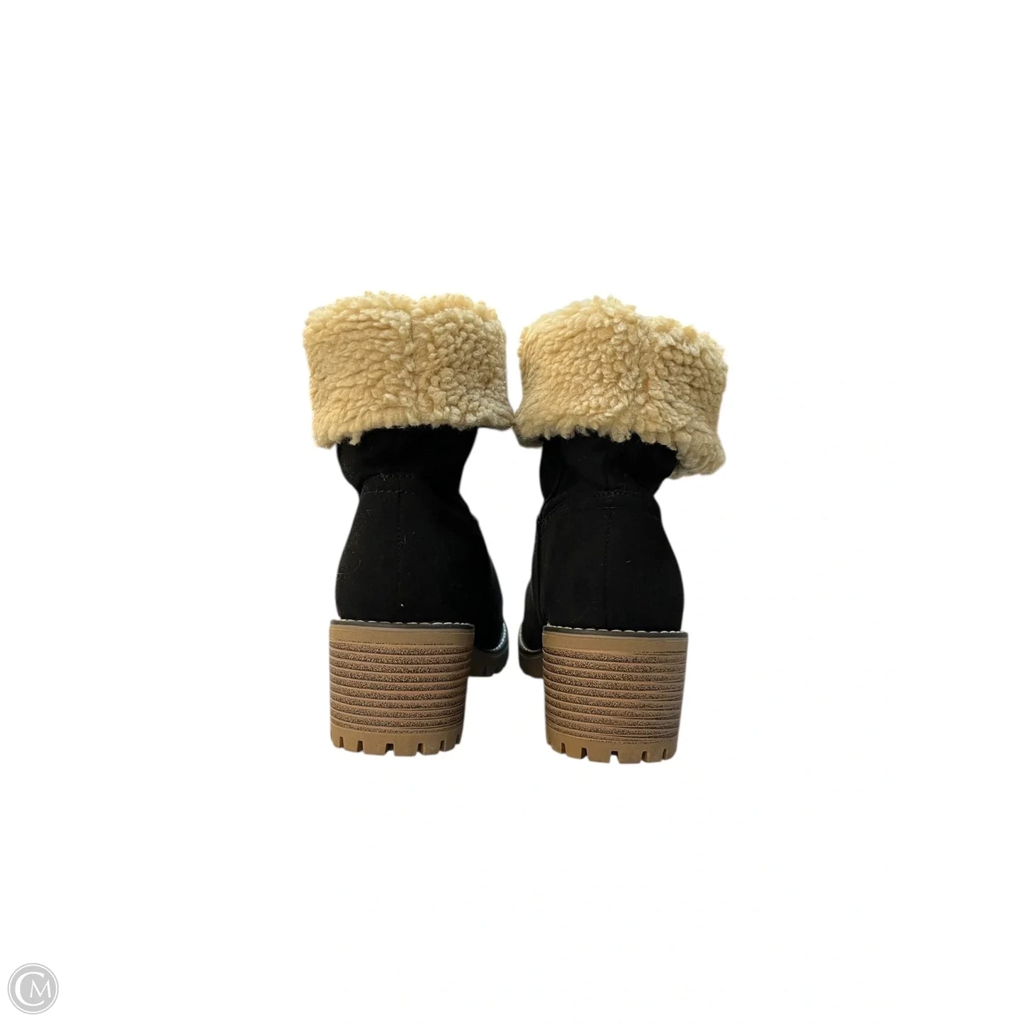 Boots Ankle Heels By Clothes Mentor In Black, Size: 8.5