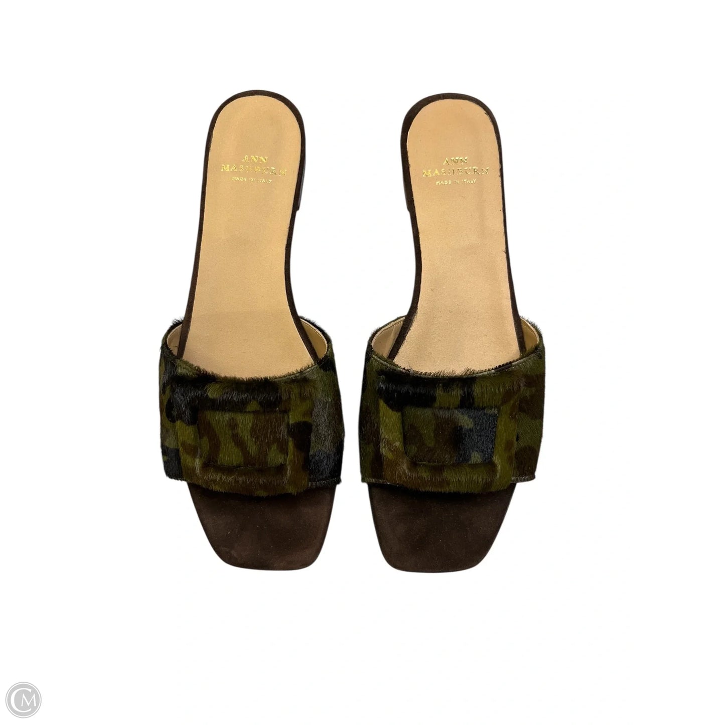 Sandals Flats By Ann Mashburn In Camouflage Print, Size: 8.5